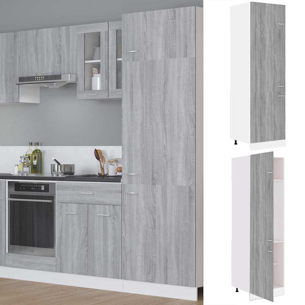 Armadio per Frigo “Lyon” Grigio Sonoma 60x57x207 cm