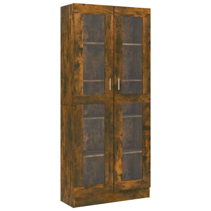Mobile Vetrina Rovere Fumo 82,5x30,5x185 cm Legno Multistrato | homemem39