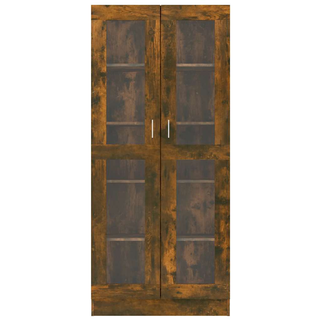 Mobile Vetrina Rovere Fumo 82,5x30,5x185 cm Legno Multistrato | homemem39