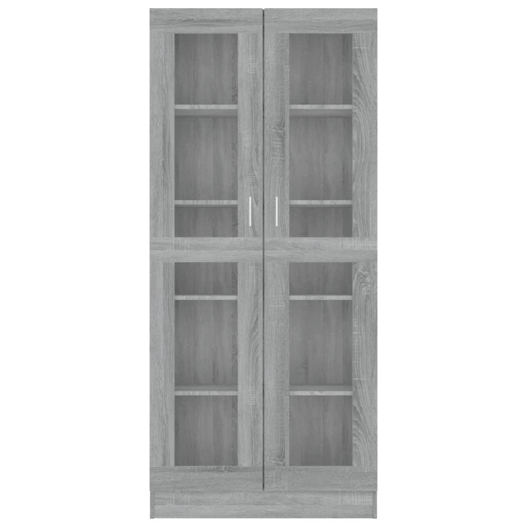 Mobile Vetrina Grigio Sonoma 82,5x30,5x185,5 Legno Multistrato - homemem39