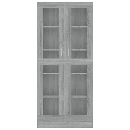 Mobile Vetrina Grigio Sonoma 82,5x30,5x185,5 Legno Multistrato - homemem39