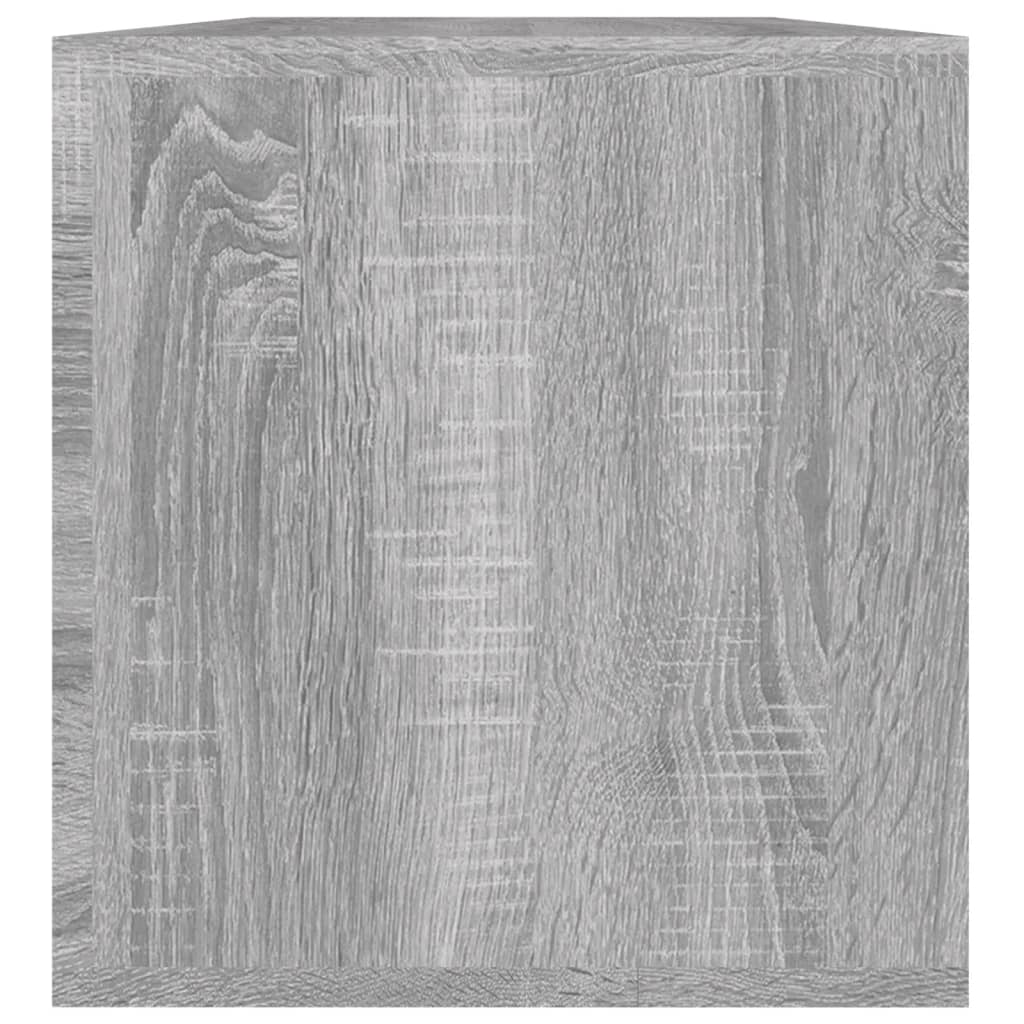 Contenitore Vinili Grigio Sonoma 71x34x36 cm Legno Multistrato - homemem39