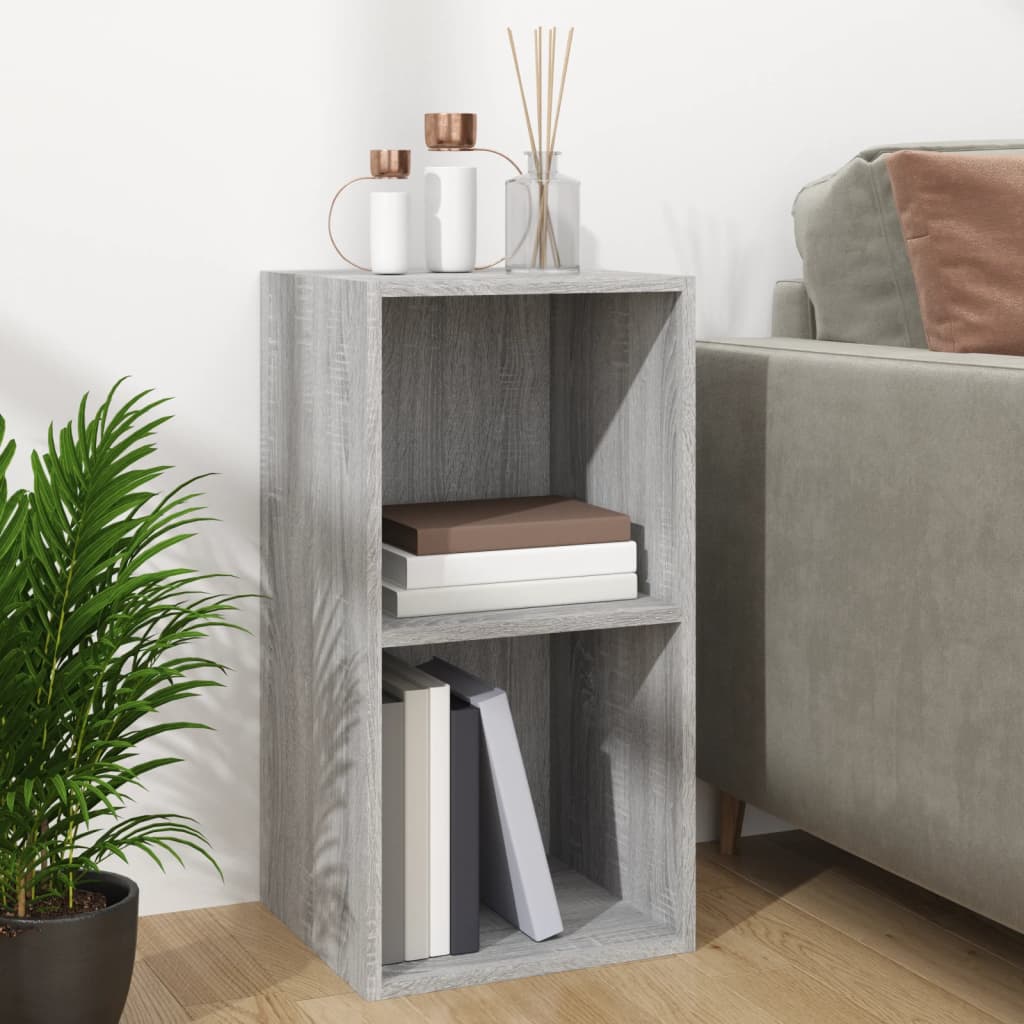 Contenitore Vinili Grigio Sonoma 71x34x36 cm Legno Multistrato