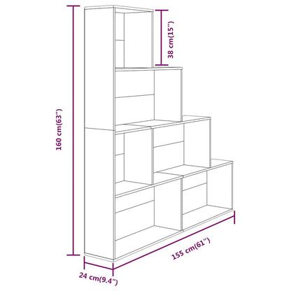 Libreria Rovere Fumo 155x24x160 cm