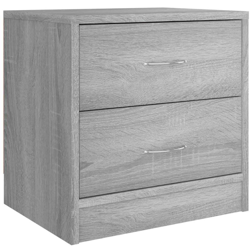Comodini 2pz Grigio Sonoma 40x30x40 cm in Truciolato | homemem39