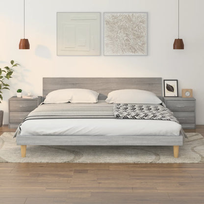 Comodini 2pz Grigio Sonoma 40x30x40 cm in Truciolato | homemem39