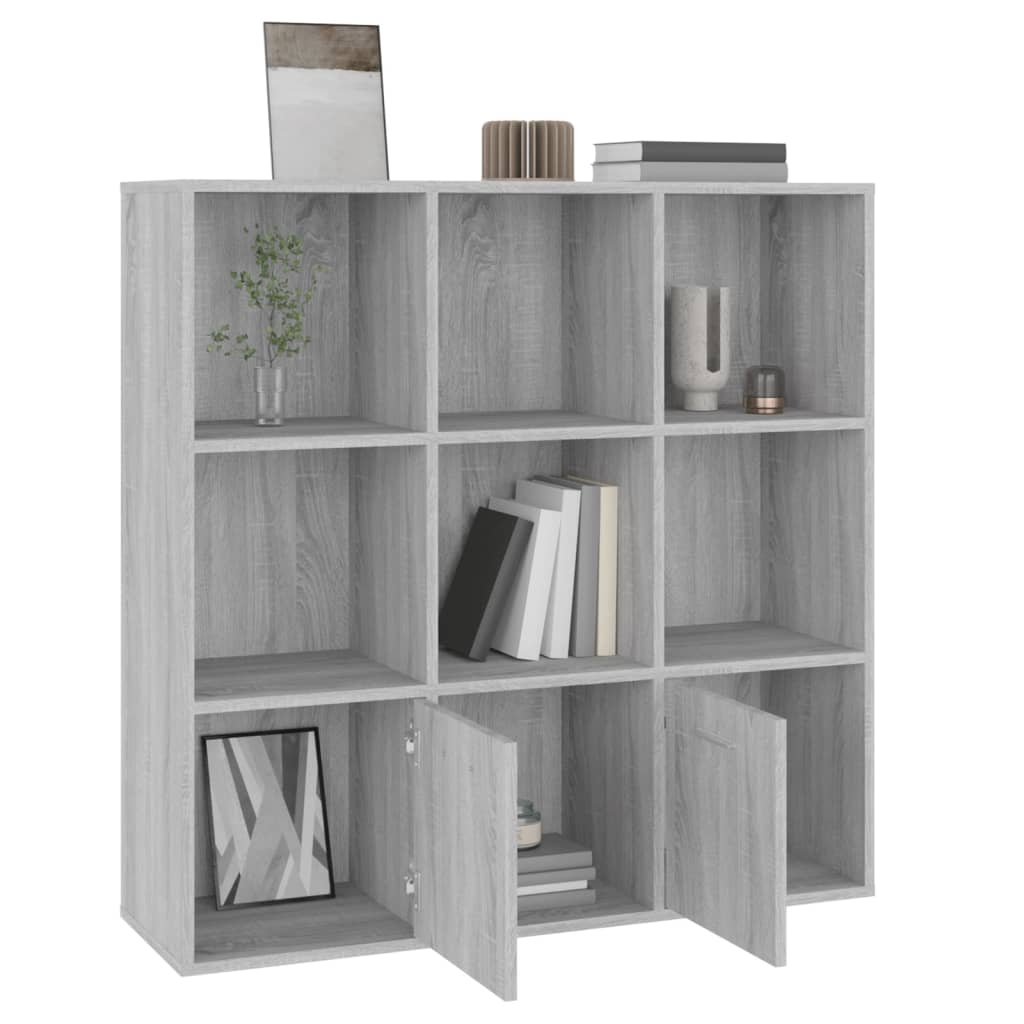 Libreria Grigio Sonoma 98x30x98 cm