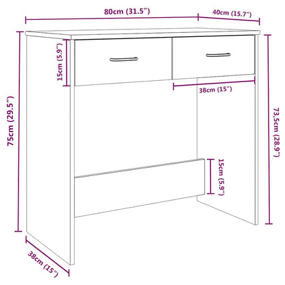 Scrivania Grigio Sonoma 80x40x75 cm in Legno Multistrato