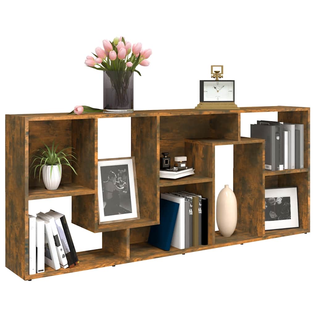 Libreria Rovere Fumo 67x24x161 cm in Legno Multistrato | homemem39