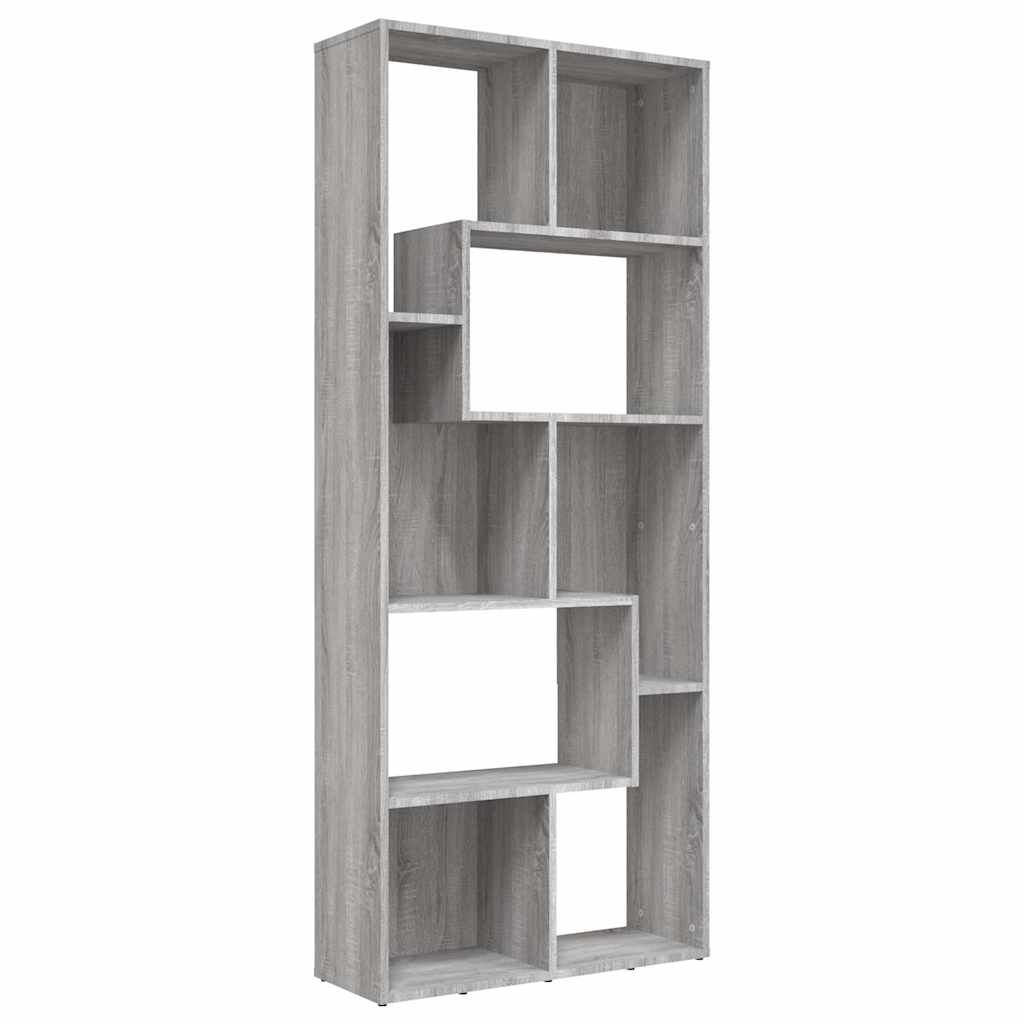 Libreria Grigio Sonoma 67x24x161 cm in Legno Ingegnerizzato | homemem39