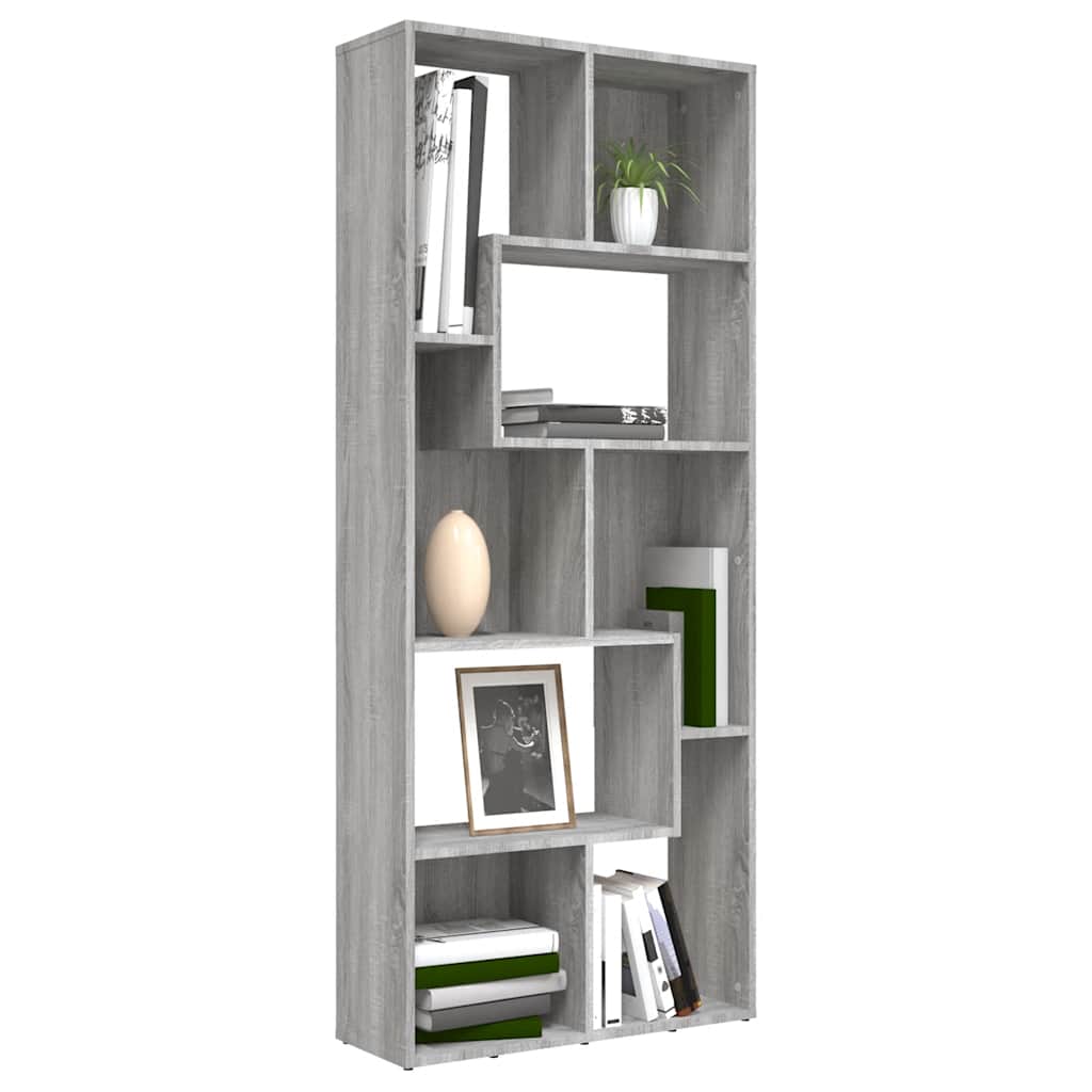 Libreria Grigio Sonoma 67x24x161 cm in Legno Ingegnerizzato | homemem39
