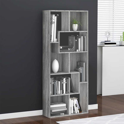 Libreria Grigio Sonoma 67x24x161 cm in Legno Ingegnerizzato | homemem39