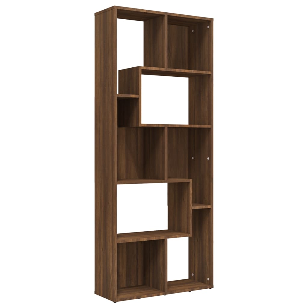 Libreria Rovere Marrone 67x24x161 cm in Legno Multistrato - homemem39