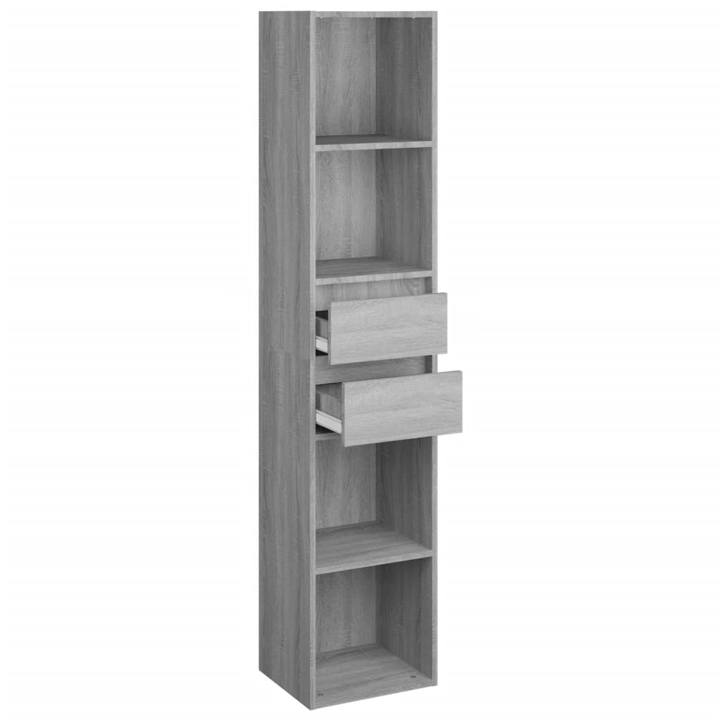 Libreria Grigio Sonoma 36x30x171 cm in Legno Multistrato | homemem39