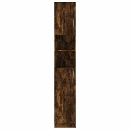 Armadietto Bagno Rovere Fumo 32x25,5x190cm Legno Ingegnerizzato