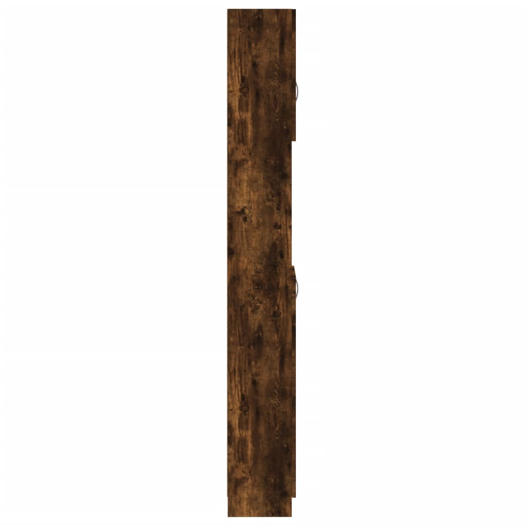 Armadietto Bagno Rovere Fumo 32x25,5x190 cm Legno Ingegnerizzato | homemem39