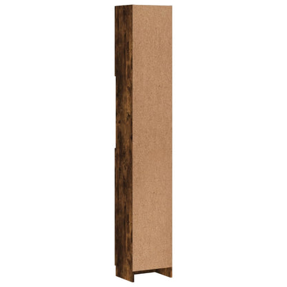 Armadietto Bagno Rovere Fumo 32x25,5x190 cm Legno Ingegnerizzato | homemem39
