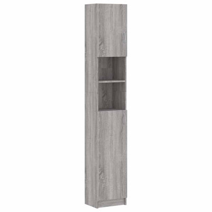 Armadietto Bagno Grigio Sonoma 32x25,5x190 cm