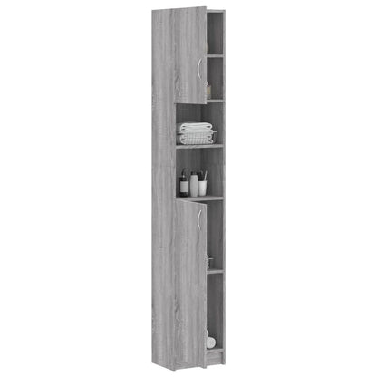 Armadietto Bagno Grigio Sonoma 32x25,5x190 cm