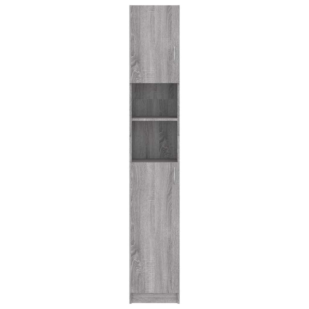 Armadietto Bagno Grigio Sonoma 32x25,5x190 cm