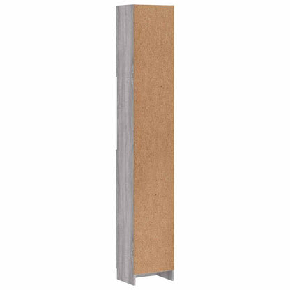 Armadietto Bagno Grigio Sonoma 32x25,5x190 cm