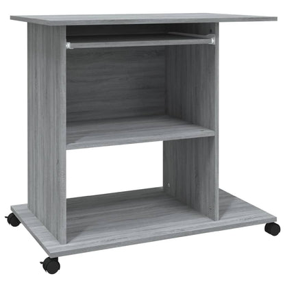 Scrivania Computer Grigio Sonoma 80x50x75 cm Legno Multistrato - homemem39