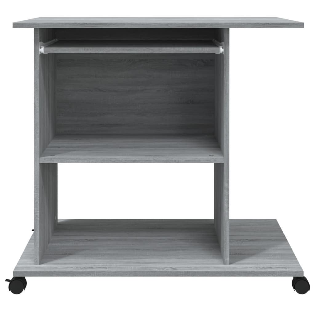Scrivania Computer Grigio Sonoma 80x50x75 cm Legno Multistrato - homemem39