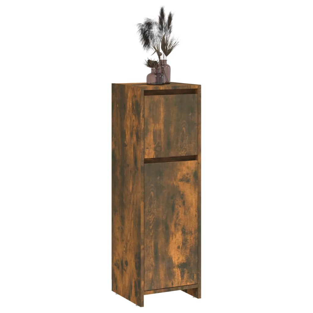 Armadietto Bagno Rovere Fumo 30x30x95 cm in Legno Multistrato | homemem39