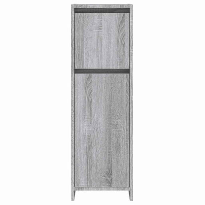 Armadietto Bagno Grigio Sonoma 30x30x95 cm in Legno Multistrato