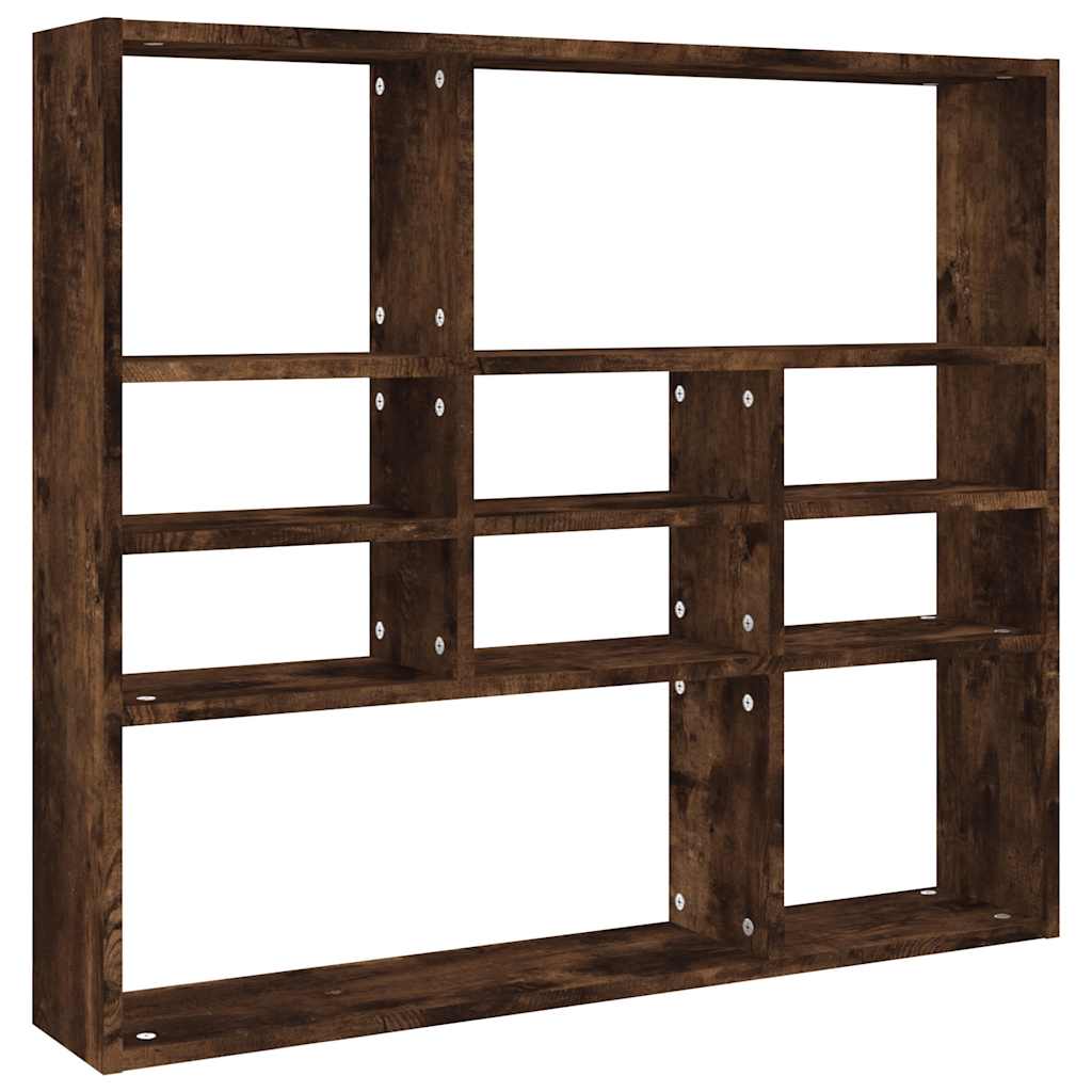Mensola a Muro Rovere Fumo 90x16x78 cm in Legno Multistrato | homemem39