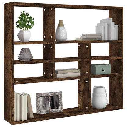Mensola a Muro Rovere Fumo 90x16x78 cm in Legno Multistrato
