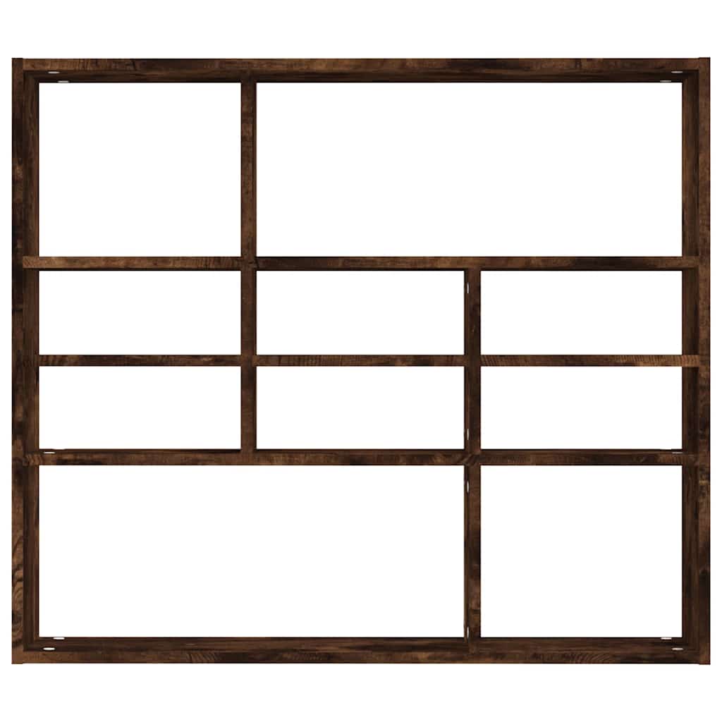 Mensola a Muro Rovere Fumo 90x16x78 cm in Legno Multistrato