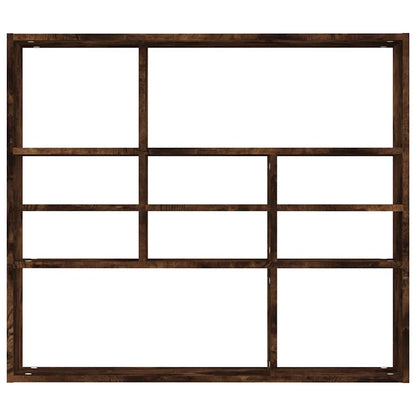 Mensola a Muro Rovere Fumo 90x16x78 cm in Legno Multistrato
