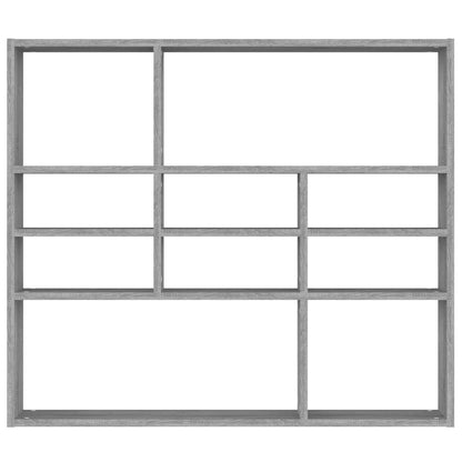 Mensola a Muro Grigio Sonoma 90x16x78 cm in Legno Multistrato