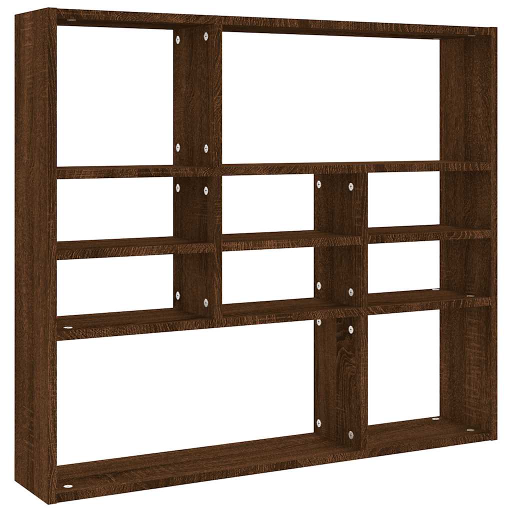Scaffale a Parete Rovere Marrone 90x16x78 cm Legno Multistrato | homemem39