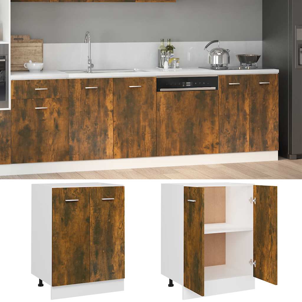 Mobiletto “Lyon” Rovere Fumo 60x46x81,5 cm