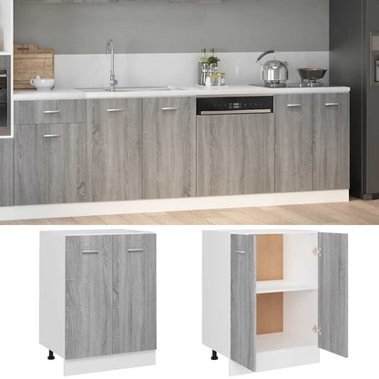Mobiletto “Lyon” Grigio Sonoma 60x46x81,5 cm | homemem39