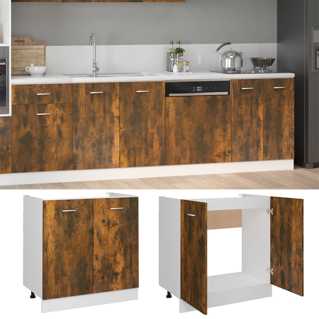 Mobile Sottolavello “Lyon” Rovere Fumo 80x46x81,5 cm