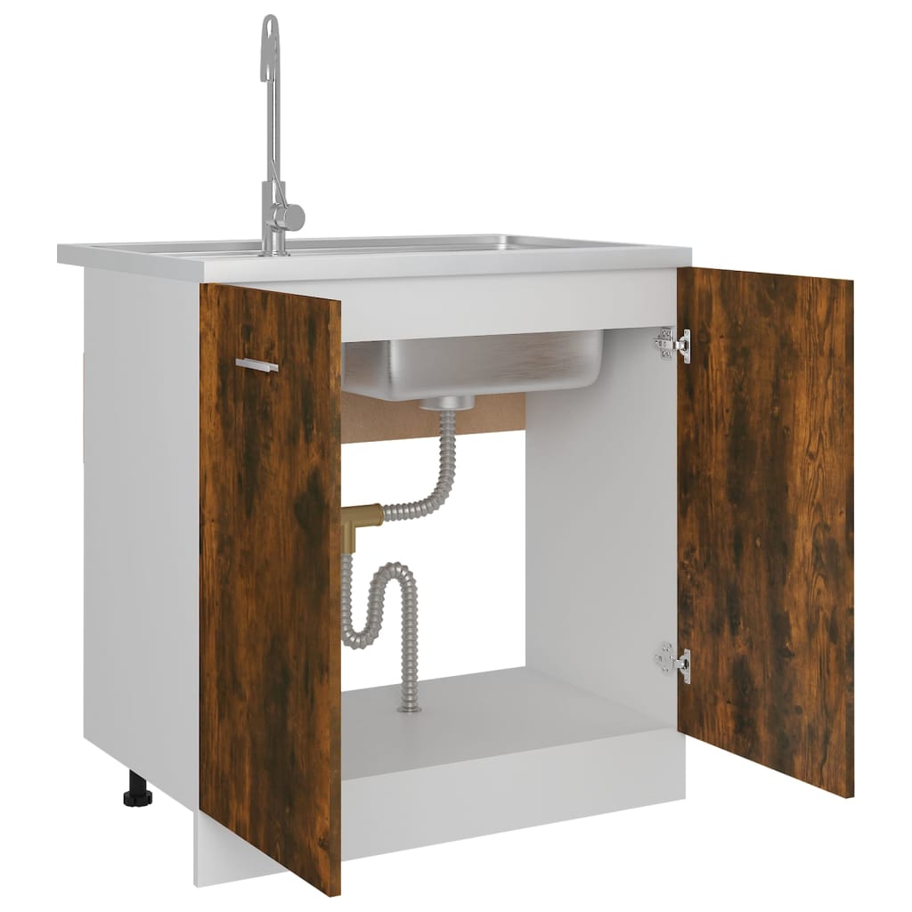 Mobile Sottolavello “Lyon” Rovere Fumo 80x46x81,5 cm