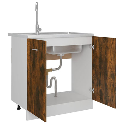 Mobile Sottolavello “Lyon” Rovere Fumo 80x46x81,5 cm