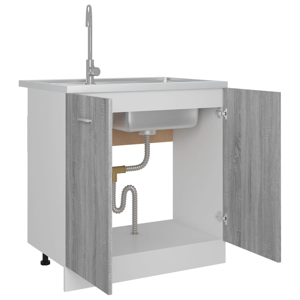 Mobiletto “Lyon” Grigio Sonoma 80x46x81,5 cm