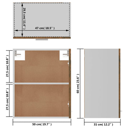 Mobile Pensile “Lyon” Rovere Fumo 50x31x60 cm | homemem39