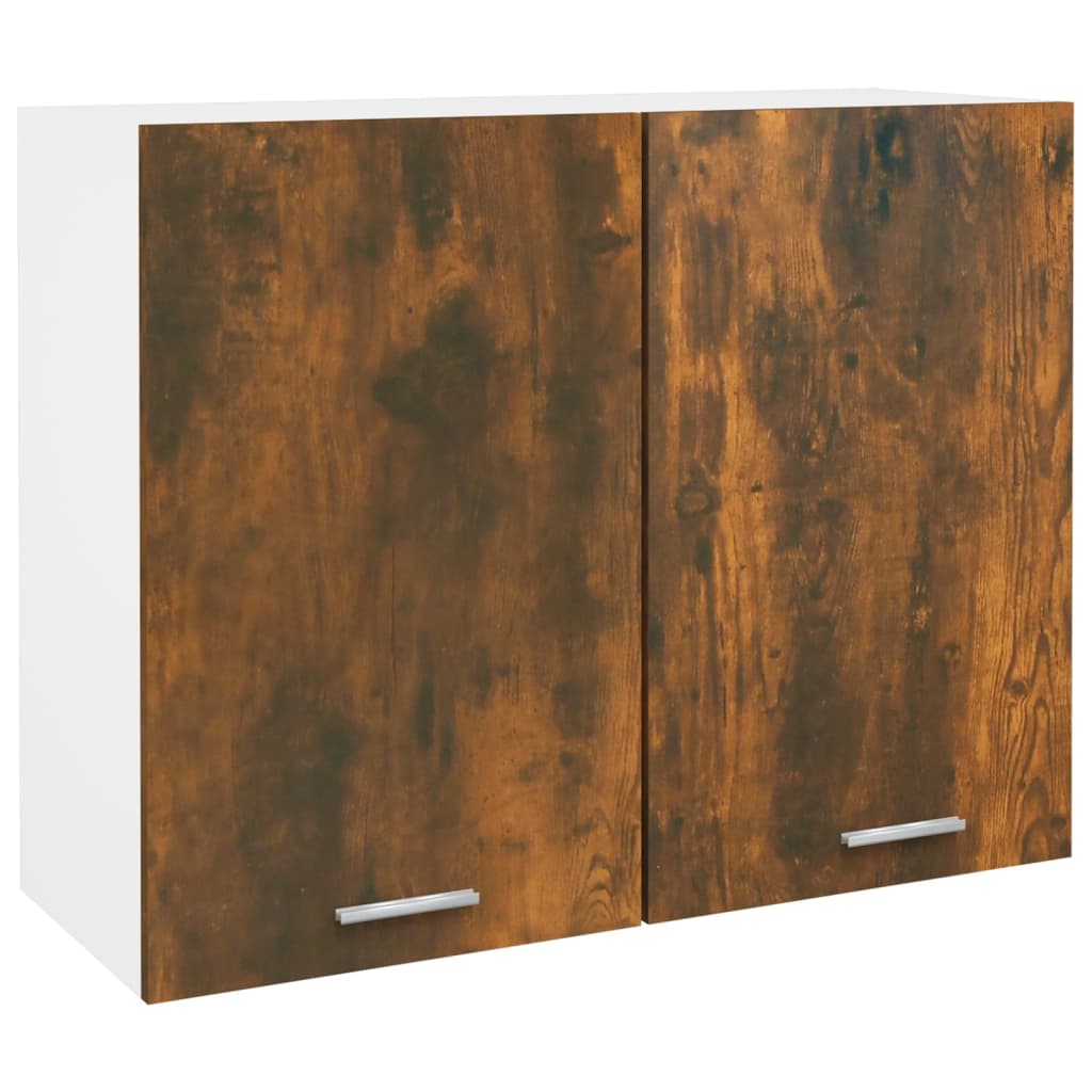 Mobile Pensile Rovere Fumo 80x31x60 cm in Legno Multistrato