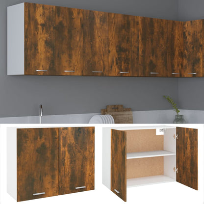 Mobile Pensile Rovere Fumo 80x31x60 cm in Legno Multistrato