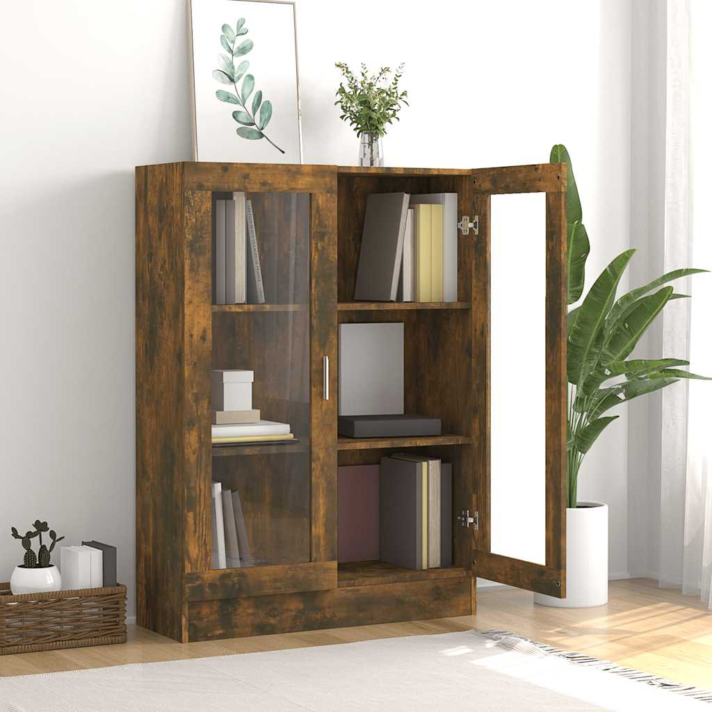 Mobile Vetrina Rovere Fumo 82,5x30,5x115cm in Legno Multistrato | homemem39
