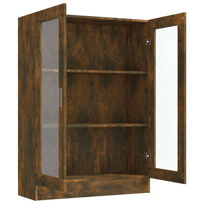 Mobile Vetrina Rovere Fumo 82,5x30,5x115cm in Legno Multistrato | homemem39