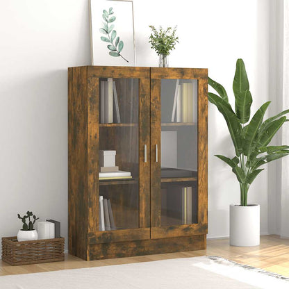 Mobile Vetrina Rovere Fumo 82,5x30,5x115cm in Legno Multistrato | homemem39