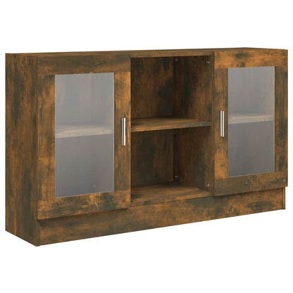 Mobile Vetrina Rovere Fumo 120x30,5x70 cm in Legno Multistrato - homemem39