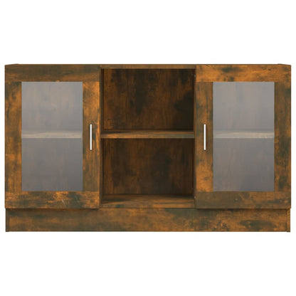 Mobile Vetrina Rovere Fumo 120x30,5x70 cm in Legno Multistrato - homemem39