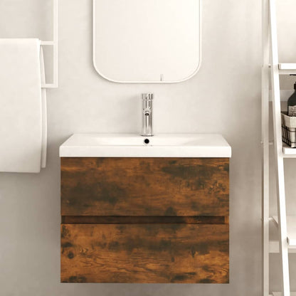 Mobile Lavabo Rovere Fumo 60x38,5x45 cm in Legno Multistrato | homemem39